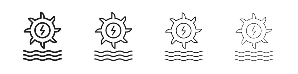 Hydro power icon set vector eps10. illustration, logo sign symbol pictogram template