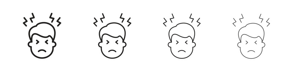 Headache icon icon set vector eps10. illustration, logo sign symbol pictogram template