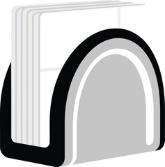 Modern napkin holder minimalist design for kitchen and dining vector