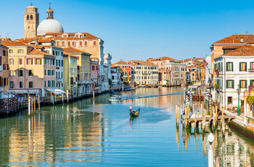 Gondola on the Grand Canal in Venice, Italy