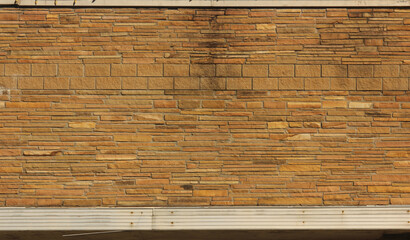 Close-up Building Detail Historical Brick Wall Located in Rusk Texas