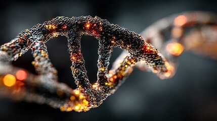 Abstract Representation of DNA Structure with Colorful Light Effects