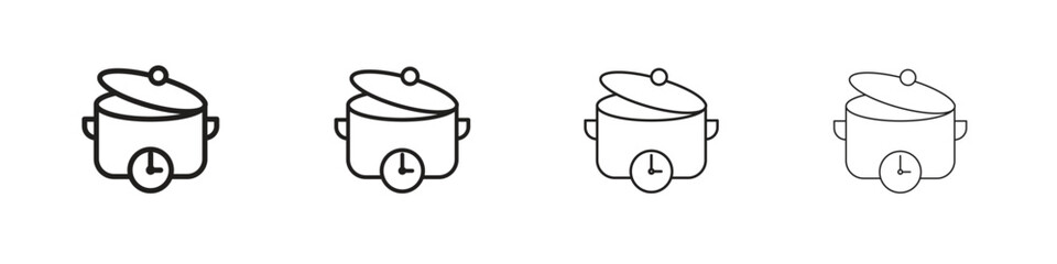 Cooking time icon set vector eps10. illustration, logo sign symbol pictogram template