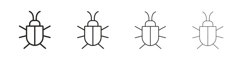 Computer bug icon set vector eps10. illustration, logo sign symbol pictogram template