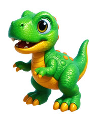 Fototapeta premium Interactive dinosaur toy for playrooms, featuring touch-responsive sensors.