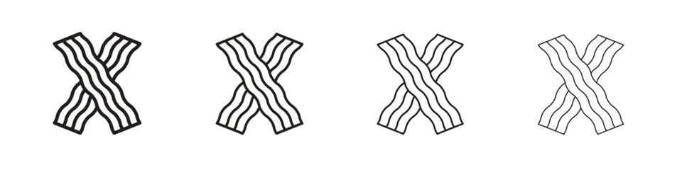 Bacon icon set vector eps10. illustration, logo sign symbol pictogram template