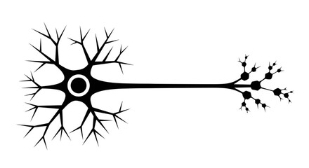 Simple vector illustration of a single nerve cell.