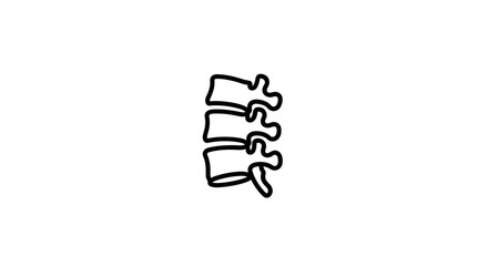 Spinal Column Vertebrae Medical Icon Outline.