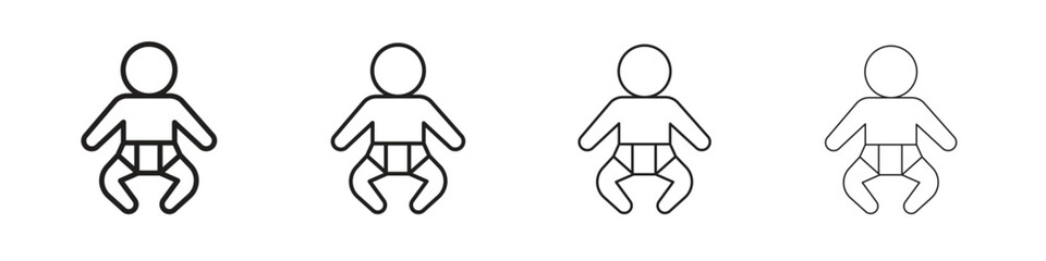 Baby icon set vector eps10. illustration, logo sign symbol pictogram template