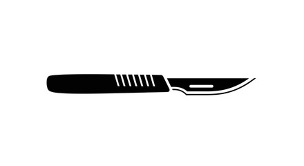 Surgical Scalpel Blade Medical Instrument Silhouette.
