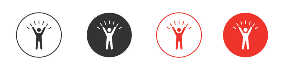 Self confidence icon for ui or ux isolated on white for mobile app, editable