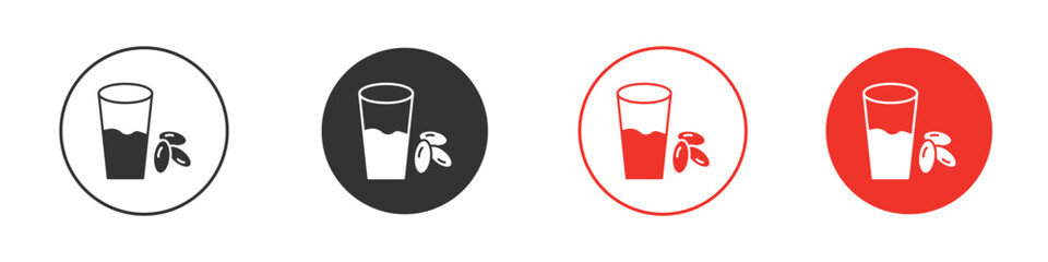 Ramadan iftar icon for ui or ux isolated on white for mobile app, editable