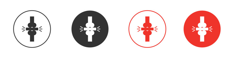 Osteoporosis icon for ui or ux isolated on white for mobile app, editable