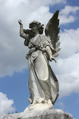 Historic Statue From Late 1800s in Rural Cemetery. East Texas