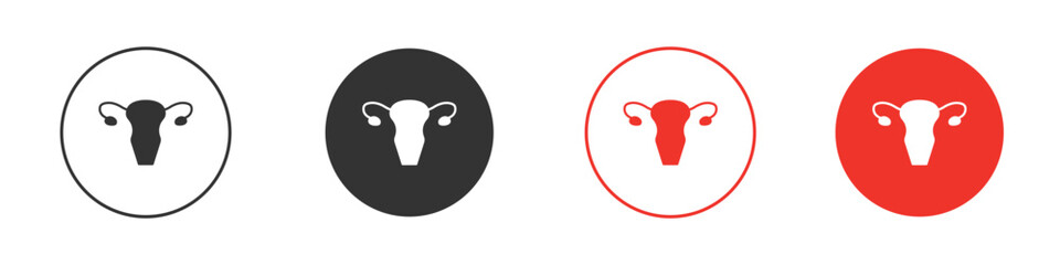 Gynecology icon for ui or ux isolated on white for mobile app, editable