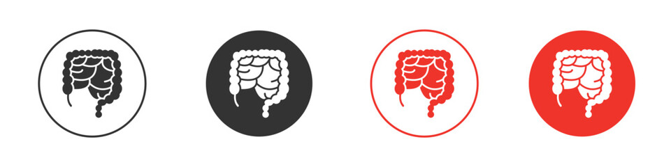 Gut icon for ui or ux isolated on white for mobile app, editable