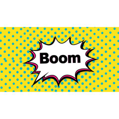 Boom Comic Book Style Speech Bubble.