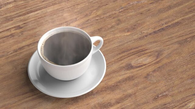 Cup of hot coffee - steam loop
