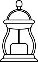 Automated Spice Dispenser Line Art Transparent Background