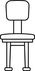 Posture Monitoring Chair Line Art Transparent Background