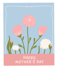 Happy mother's day Vector illustrations for a cute cover, poster, banner or card for the holiday moms