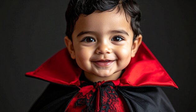 Kleinkind als niedlicher Vampir