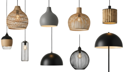 Assortment of Modern and Natural Pendant Lights