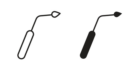Welding icon pictogram template, Simple outline and filled style.