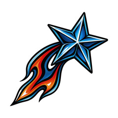 Naklejka na ściany i meble PNG Vibrant shooting star illustration. Naklejka na ściany i meble PNG Vibrant shooting star illustration.