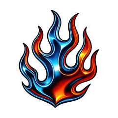 Naklejka na ściany i meble PNG Vibrant dual-tone flame design. Naklejka na ściany i meble PNG Vibrant dual-tone flame design.