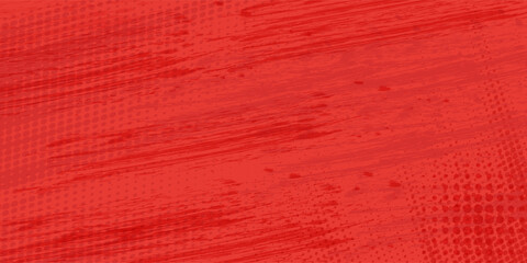 Fototapeta premium Pop art style dotted red banners collection in red black color. Vector illustration.