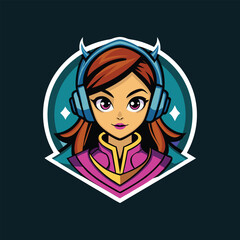 A cartoon character illustration of a beautiful, stylish girl