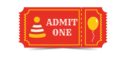 Red admit one ticket