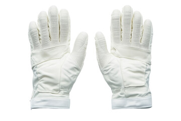 White astronaut gloves isolated on a transparent background