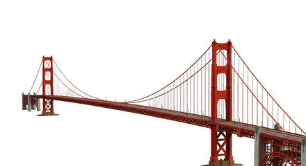 Fototapeta premium Golden Gate Bridge Model on Black Background