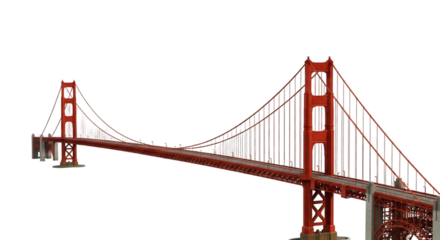 Golden Gate Bridge Model on Black Background