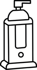 Smart Vitamin Dispenser Line Art Transparent Background