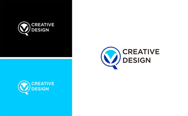 Modern VQ Letter Logo Design with Elegant Monogram Symbol for Business, Corporate, and Creative Brand Identity in Minimalist 