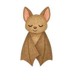 Obraz premium PNG Cute bat illustration sleeping peacefully.