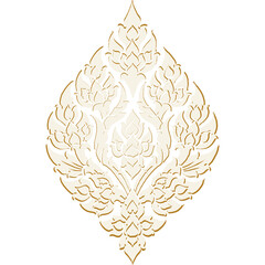 White flower Thai vintage style.