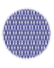 Círculo halftone azul puntos degradado fondo blanco diseño gráfico retro pop art
