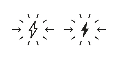 Conflict icon pictogram template, Simple outline and filled style.
