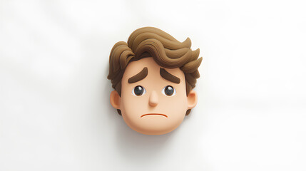 animated face with plain white background