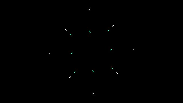 Shape Style Fireworks Animation. single line explosion animation,  fireworks explosion animation, zig zag fireworks celebration, Shiny Bursts and Dynamic Explosions on Black Background