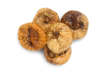 group of dried figs isolated