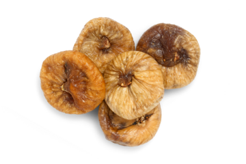 group of dried figs isolated