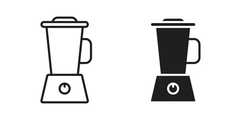 Blender icon pictogram template, Simple outline and filled style.