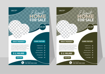 Real Estate Flyers: Stylish flyers present modern home sales with an elegant design.