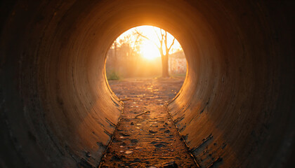 Tunnel Opening at Sunrise
