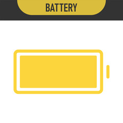 battery icon set with charge levels from full and low - charging symbol - representing power, energy storage, and readiness for use in electronic devices